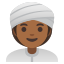 image for :woman wearing turban: medium-dark skin tone: