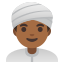 image for :man wearing turban: medium-dark skin tone: