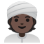 image for :person wearing turban: dark skin tone: