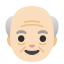 image for :old man: light skin tone: