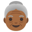 image for :old woman: medium-dark skin tone: