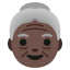 image for :old woman: dark skin tone: