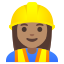 image for :woman construction worker: medium skin tone: