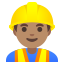 image for :man construction worker: medium skin tone: