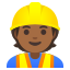 image for :construction worker: medium-dark skin tone: