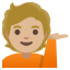 image for :person tipping hand: medium-light skin tone: