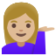 image for :woman tipping hand: medium-light skin tone: