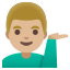 image for :man tipping hand: medium-light skin tone: