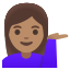 image for :woman tipping hand: medium skin tone: