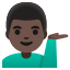image for :man tipping hand: dark skin tone: