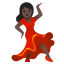 image for :woman dancing: dark skin tone: