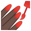 image for :nail polish: dark skin tone: