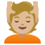 image for :person getting massage: medium-light skin tone: