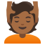 image for :person getting massage: medium-dark skin tone: