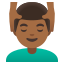image for :man getting massage: medium-dark skin tone: