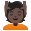 image for :person getting massage: dark skin tone: