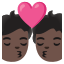 image for :kiss: dark skin tone: