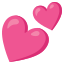 Gemoji image for :two_hearts: