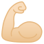 image for :flexed biceps: light skin tone:
