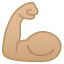 image for :flexed biceps: medium-light skin tone: