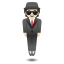 image for :person in suit levitating: light skin tone: