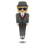 image for :person in suit levitating: medium-light skin tone: