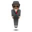 image for :person in suit levitating: medium-dark skin tone: