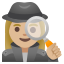 image for :woman detective: medium-light skin tone: