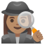 image for :woman detective: medium skin tone: