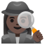 image for :woman detective: dark skin tone: