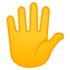image for :hand with fingers splayed: