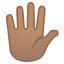 image for :hand with fingers splayed: medium skin tone: