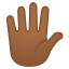 image for :hand with fingers splayed: medium-dark skin tone: