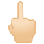 image for :middle finger: light skin tone: