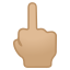 image for :middle finger: medium-light skin tone: