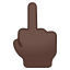 image for :middle finger: dark skin tone: