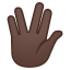image for :vulcan salute: dark skin tone: