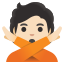 image for :person gesturing NO: light skin tone: