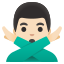 image for :man gesturing NO: light skin tone: