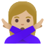image for :woman gesturing NO: medium-light skin tone: