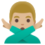 image for :man gesturing NO: medium-light skin tone: