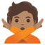 image for :person gesturing NO: medium skin tone: