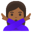 image for :woman gesturing NO: medium-dark skin tone: