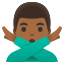 image for :man gesturing NO: medium-dark skin tone: