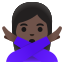 image for :woman gesturing NO: dark skin tone: