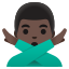 image for :man gesturing NO: dark skin tone: