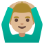 image for :man gesturing OK: medium-light skin tone: