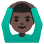 image for :man gesturing OK: dark skin tone:
