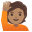 image for :person raising hand: medium skin tone: