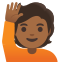 image for :person raising hand: medium-dark skin tone: